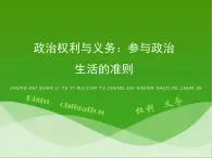 人教版 (新课标)高中政治 必修2 1-1-2《政治权利与义务：参与政治生活的基本准则》活动探究型课件