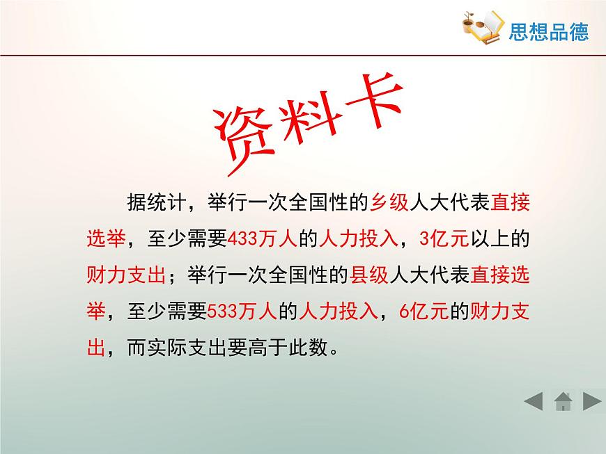人教版 (新課標(biāo))高中政治 必修2 1-2-1《民主選擇:投出理性一票》活動探究型課件第8頁