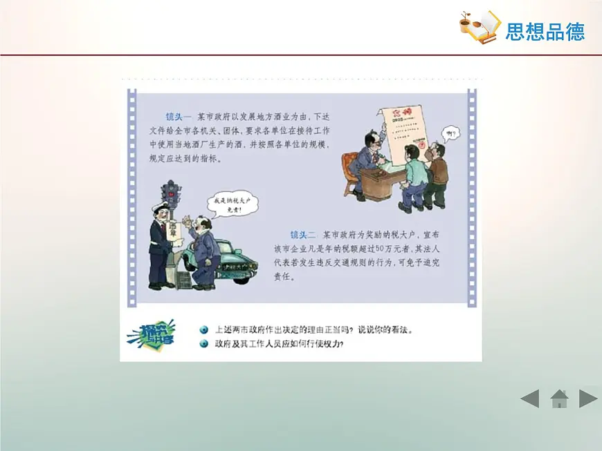 人教版 (新课标)高中政治 必修2 2-4-1《政府的权力:依法行使》活动探究型课件第3页