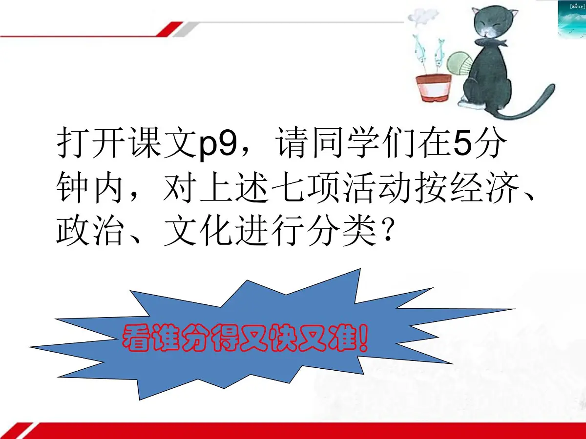 人教版 (新课标)高中政治必修3 1-1-2《文化与经济、政治》新课讲知课件第1页