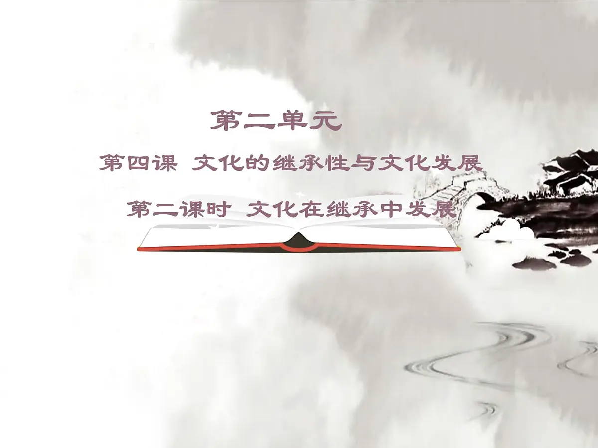 人教版 (新课标)高中政治必修3 2-4-2《文化在继承中发展》课件第1页