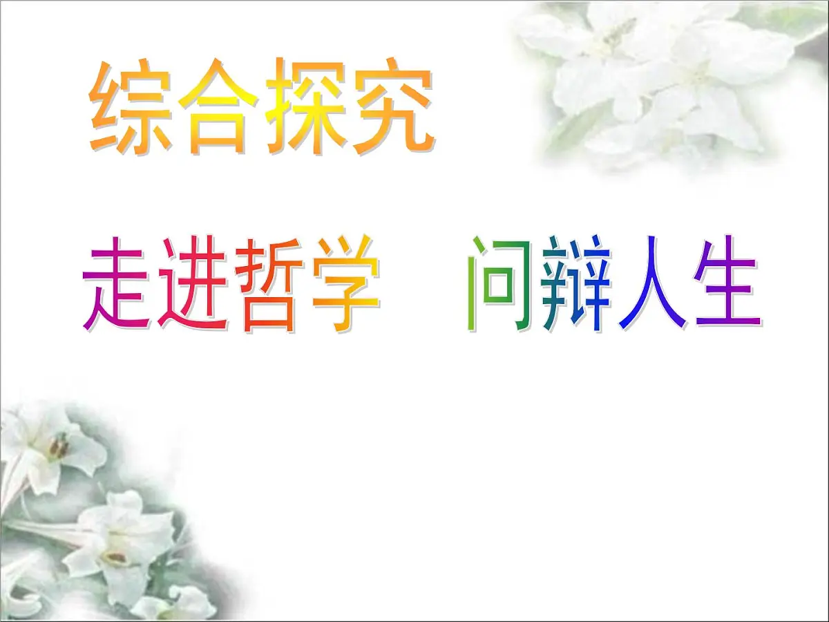 人教版 (新课标)高中政治必修4 第一单元《综合探究__走进哲学问辩人生》课件第2页