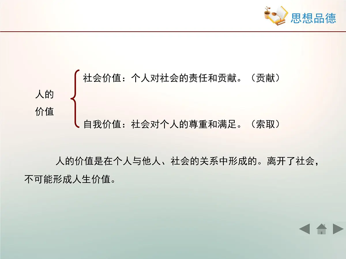 人教版 (新课标)高中政治必修4 4-12-1《价值与价值观》活动探究型课件第5页
