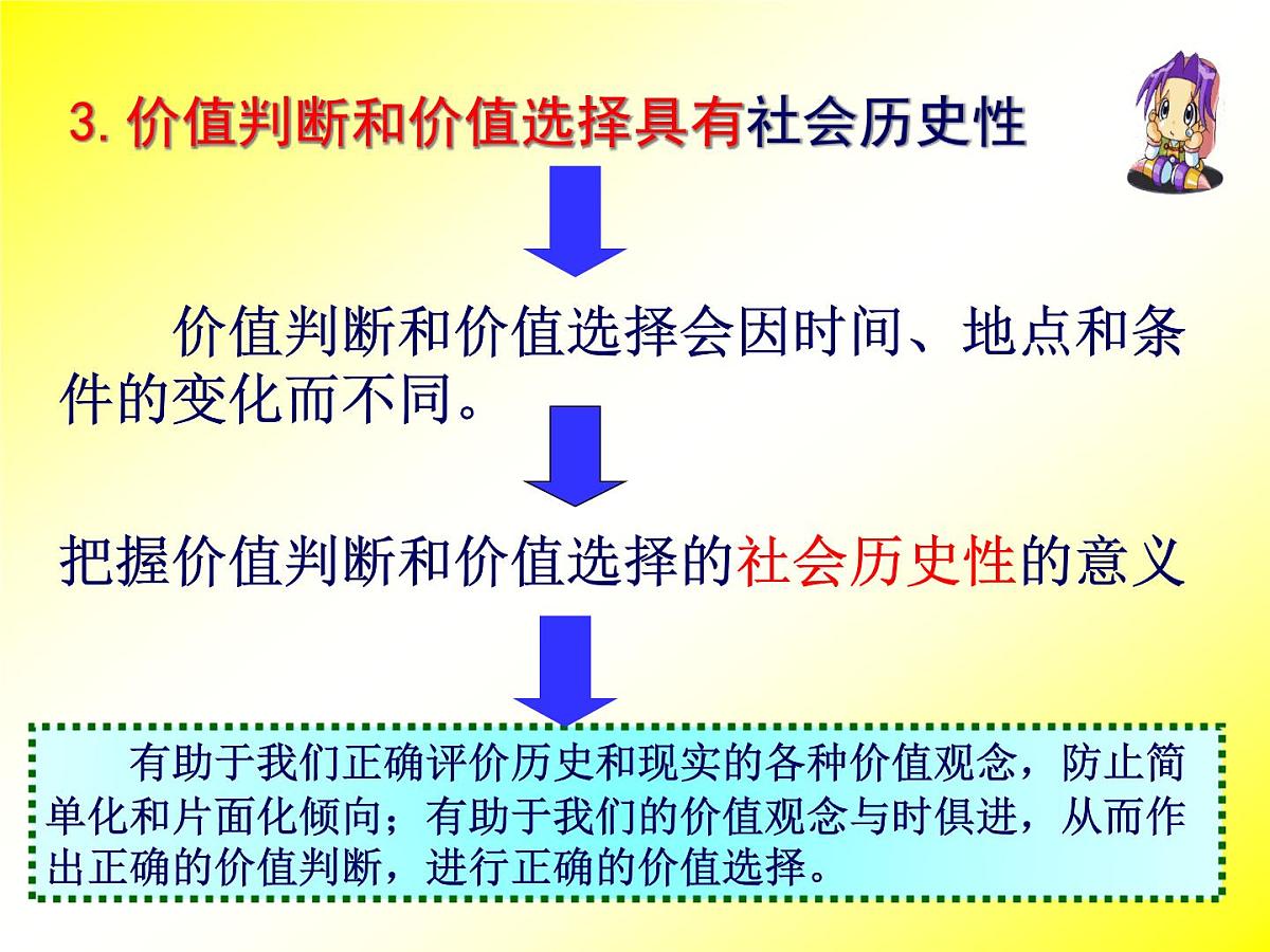 人教版 (新课标)高中政治必修4 4-12-2《价值判断与价值选择》课件第8页