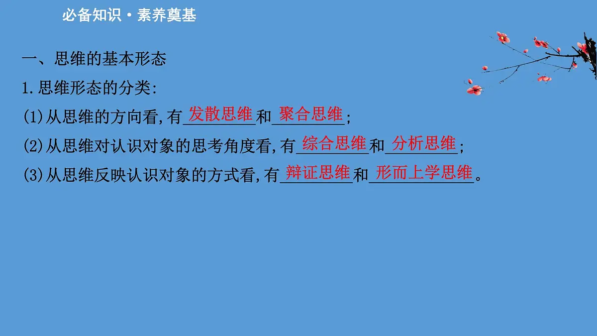 人教统编版高中政治选择性必修3 1-1《思维形态及其特征》课件第2页