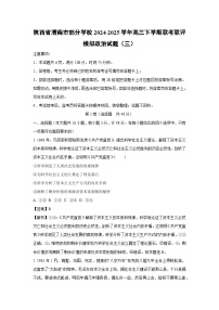 陕西省渭南市部分学校2024-2025学年高三下学期联考联评模拟（三）政治试卷（解析版）