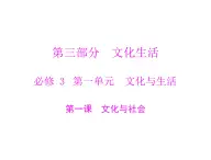 人教版 (新課標(biāo))高中政治必修3 1-1文化與社會復(fù)習(xí)課件