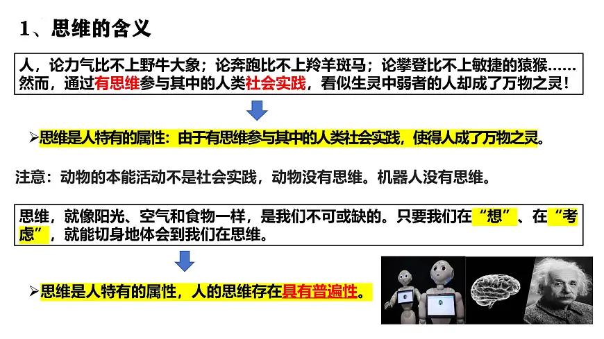1.1 思维的含义与特征(课件)-2024-2025学年高中政治《逻辑与思维》(统编版选择性必修3)第5页