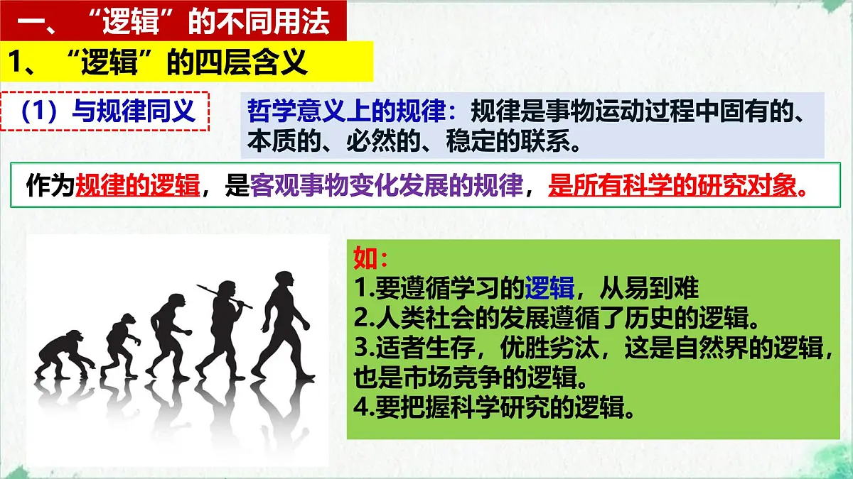 2.1 “逻辑”的多种含义(课 件)-2024-2025学年高中政治《逻辑与思维》(统编版选择性必修3)课件PPT第5页