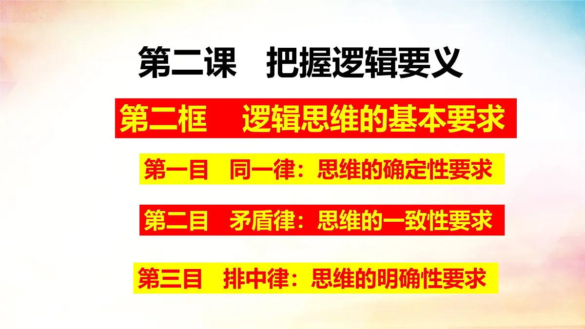 2.2 逻辑思维的基本要求-(同步课件)-2024-2025学年高中政治《逻辑与思维》(统编版选择性必修3)第1页