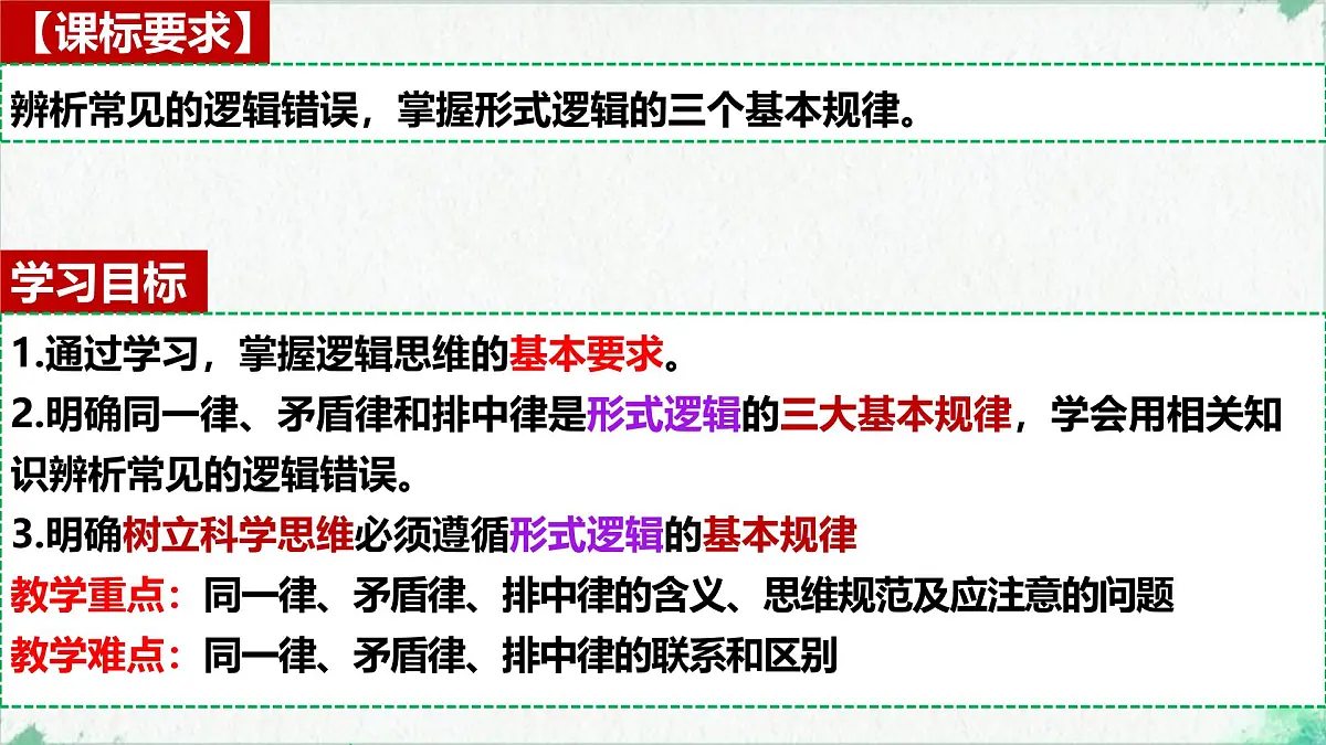 2.2 逻辑思维的基本要求(课 件)-2024-2025学年高中政治《逻辑与思维》(统编版选择性必修3)课件PPT第3页