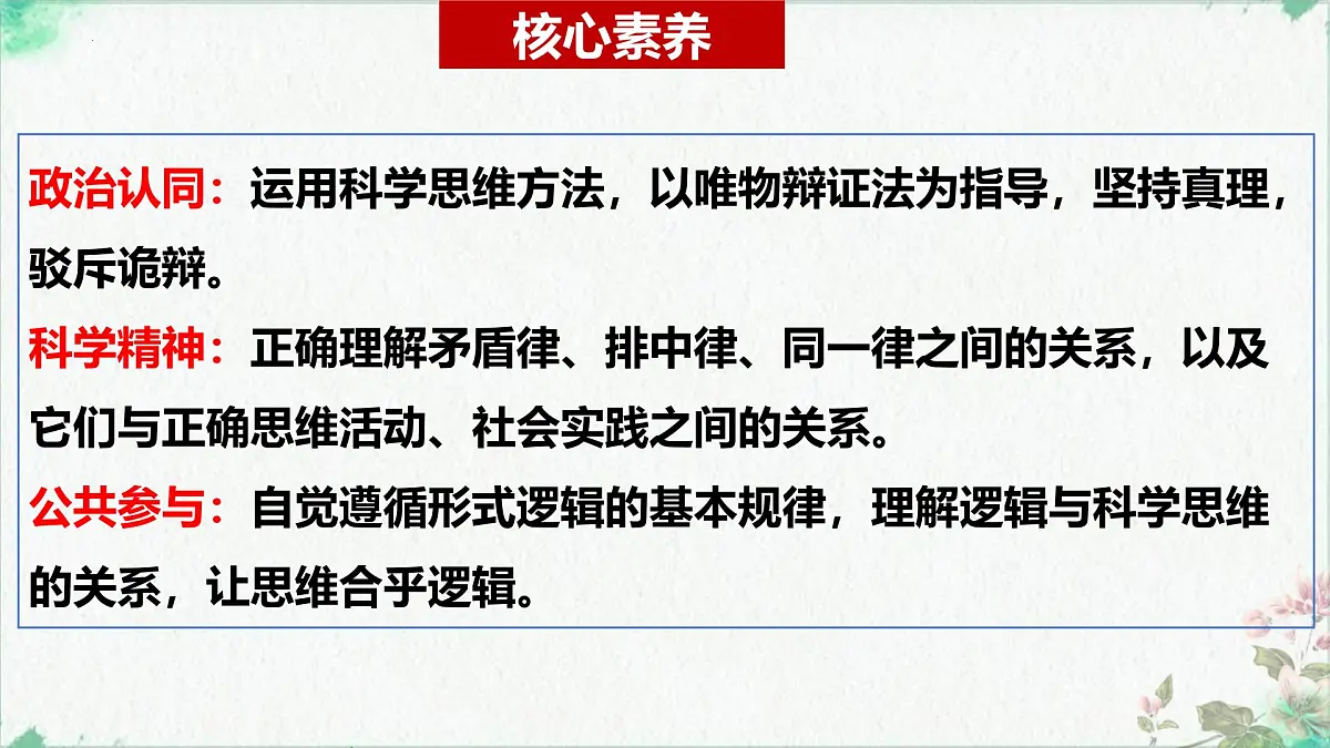 2.2 逻辑思维的基本要求(课 件)-2024-2025学年高中政治《逻辑与思维》(统编版选择性必修3)课件PPT第4页