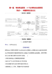 2025版高考政治热点题型与考点专练热点一 中国特色社会主义试题（Word版附答案）