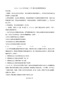 安徽省卓越县中联盟（皖豫名校联盟）2024-2025学年高二下学期4月期中检测政治试题（Word版附解析）