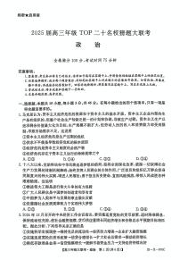 2025届河南省TOP二十名校高三下学期猜题大联考政治试题（高考模拟）