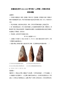 安徽省安庆市2024-2025学年高一上学期1月期末考试政治政治试题（解析版）