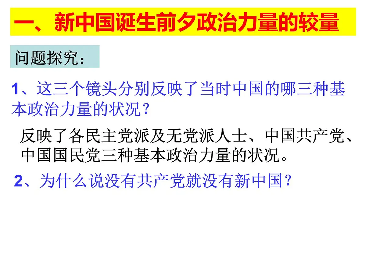 人教版 (新课标)高中政治必修2 3-7《中国共产党执政:历史和人民的选择》新课讲知课件第3页
