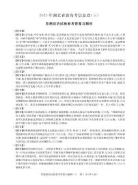 2025年高三湖北省新高考信息卷（三）政治含答案解析