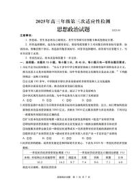 山东省青岛市2025年高三下学期高考第三次适应性检测政治试题（含答案）
