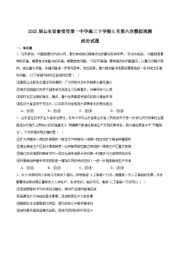 山东省泰安第一中学2025届高三下学期5月第六次模拟考试政治试卷（Word版附答案）