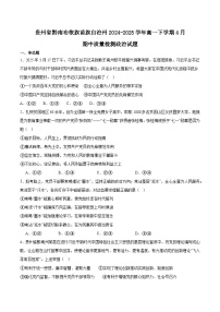 贵州省黔南布依族苗族自治州2024-2025学年高一下学期期中考试政治试题（Word版附答案）