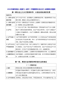 2026年高考政治一轮复习：必修1《中国特色社会主义》必背知识点提纲 学案