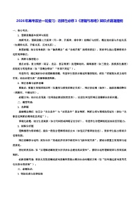 2026年高考政治一轮复习：选择性必修3《逻辑与思维》知识点背诵提纲 学案