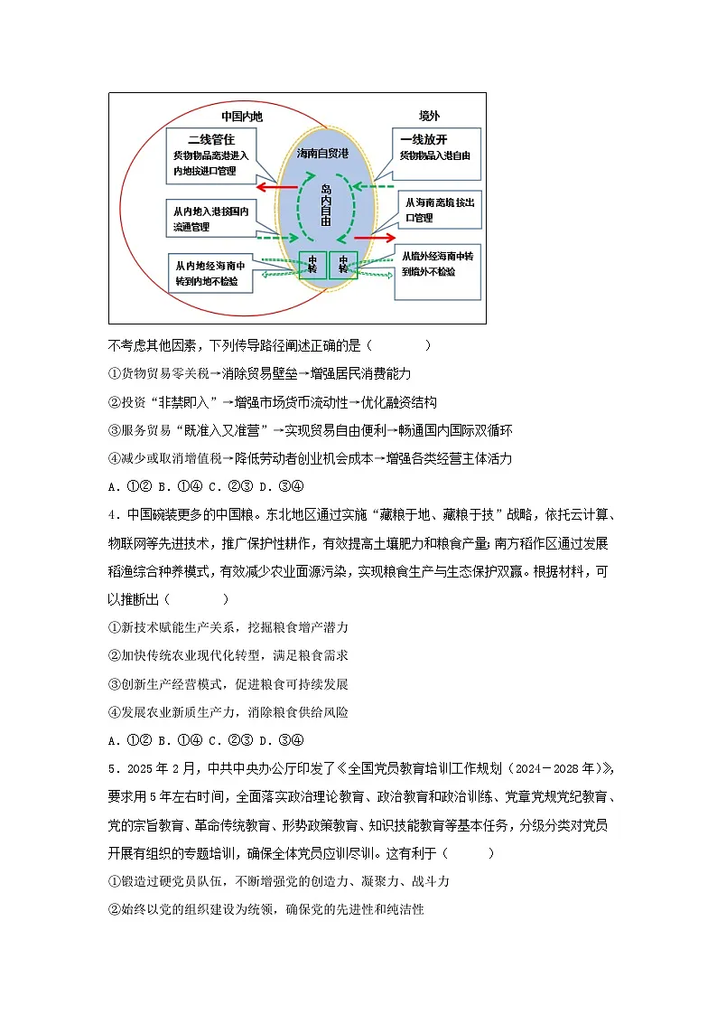 2026届高考政治一轮复习热身模拟试卷(含答案解析)第2页