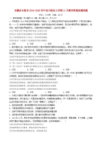 安徽省合肥市2024_2025学年高三政治上学期11月教学质量检测试题含解析