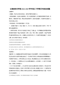 【政治】云南省部分学校2024-2025学年高三下学期月考试题（解析版）