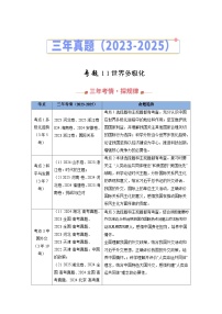 三年（2023-2025）高考政治真题分类汇编：专题11 世界多极化（全国通用）（原卷版）