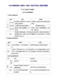 2026年高考政治一轮复习:必修4《哲学与文化》知识考点提纲 学案