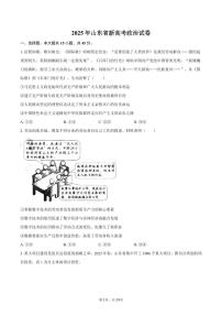 2025年山东省新高考政治试卷（含解析）
