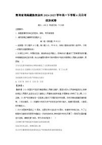 青海省海南藏族自治州2024-2025学年高一下学期下6月月考政治政治试卷（解析版）