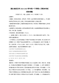 【政治】湖北省武汉市2024-2025学年高一下学期6月期末考试政治试题（解析版）