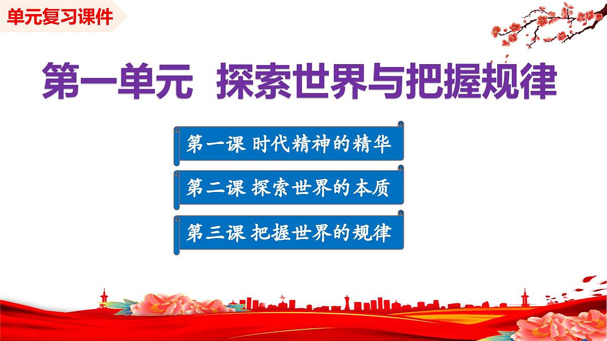 第一单元 探索世界与把握规律(复习课件)政治统编版必修4第1页