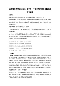 山东省淄博市2024-2025学年高一下学期期末教学质量检测政治试题（解析版）