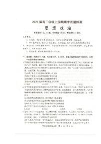 湖北省武汉市武昌区2025届高三年级上学期期末质量检测政治试卷
