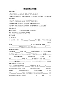 高中政治 (道德与法治)人教统编版必修4 哲学与文化文化的内涵与功能学案