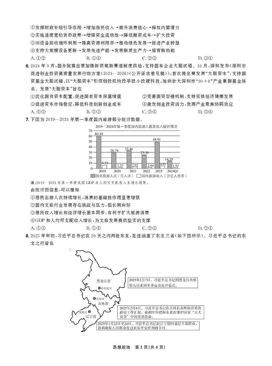 东北精准教学联盟高三10月---思想政治 强化卷 试卷第2页