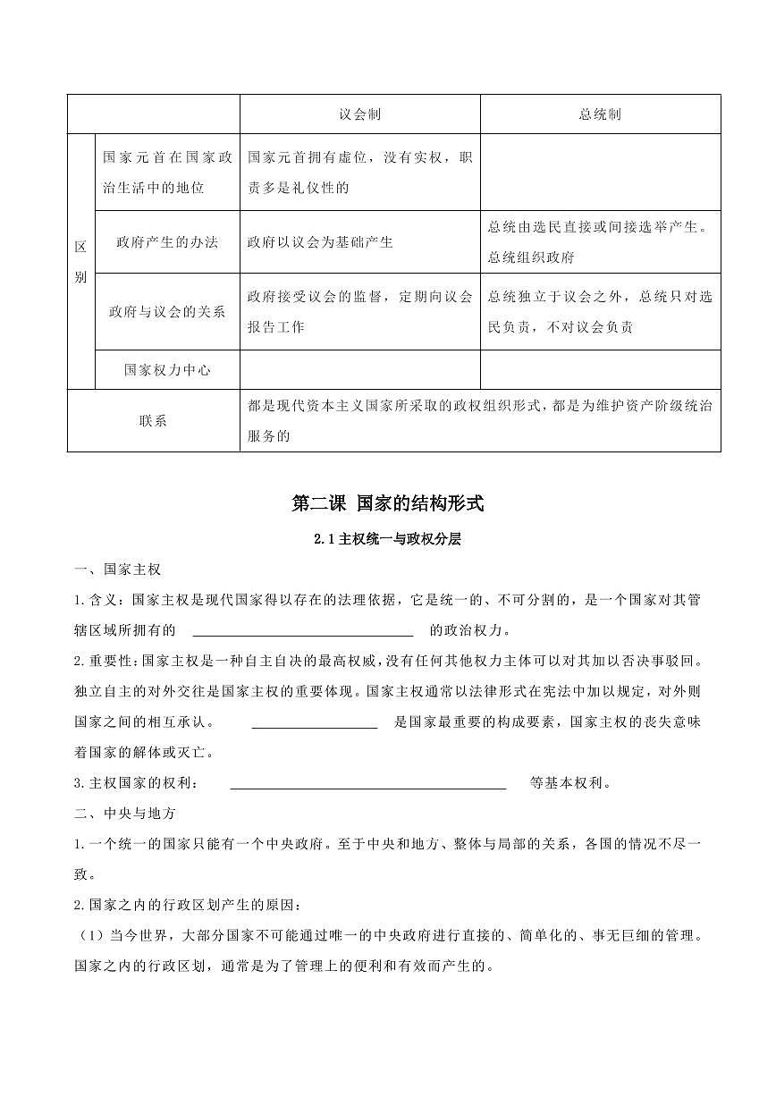 2025年高考政治课本知识背诵默写清单-专题 05 当代国际政治与经济(默写版)第3页