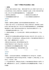 安徽省蚌埠市固镇县毛钽厂实验中学2024-2025学年高二上学期1月期末考试政治试题 （解析版）-A4