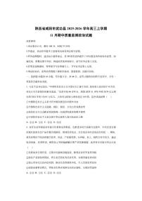 陕西省咸阳市武功县2025-2026学年高三上学期11月期中质量监测政治试卷(学生版)