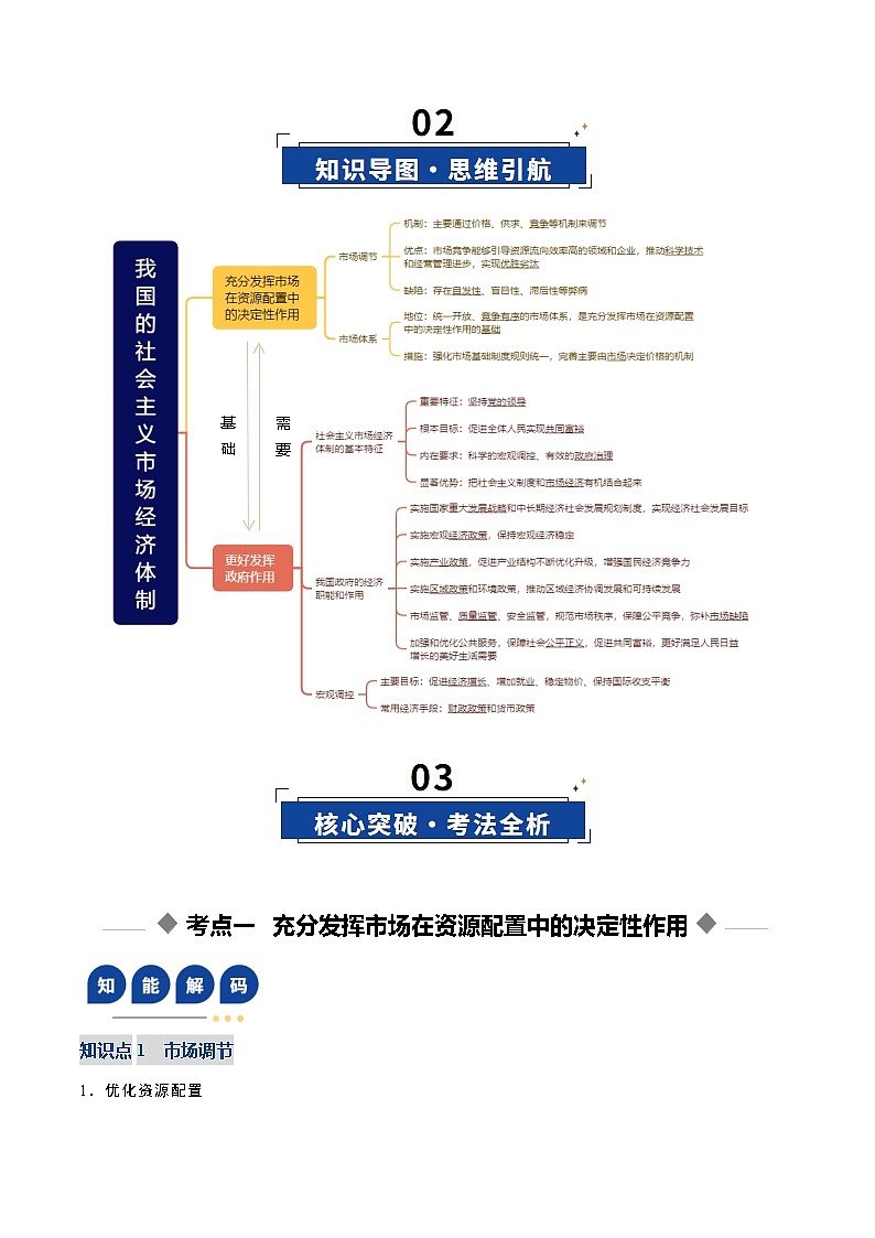 高考政治一轮复习-我国的社会主义市场经济体制(复习讲义)(全国通用)(解析版)第3页
