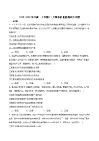 安徽省部分重点高中2025-2026学年高一上学期11月期中质量检测 政治试卷（含答案）