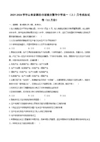 2025-2026学年山东省潍坊市诸城市繁华中学高一（上）月考政治试卷（11月份）-自定义类型