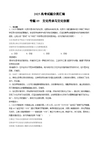 2025年高考政治真题分类汇编专题09  文化传承与文化创新