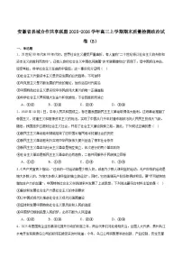 安徽省县域高中合作共享联盟2026届高三上学期1月期末质量检测政治（B卷）试卷（含答案）