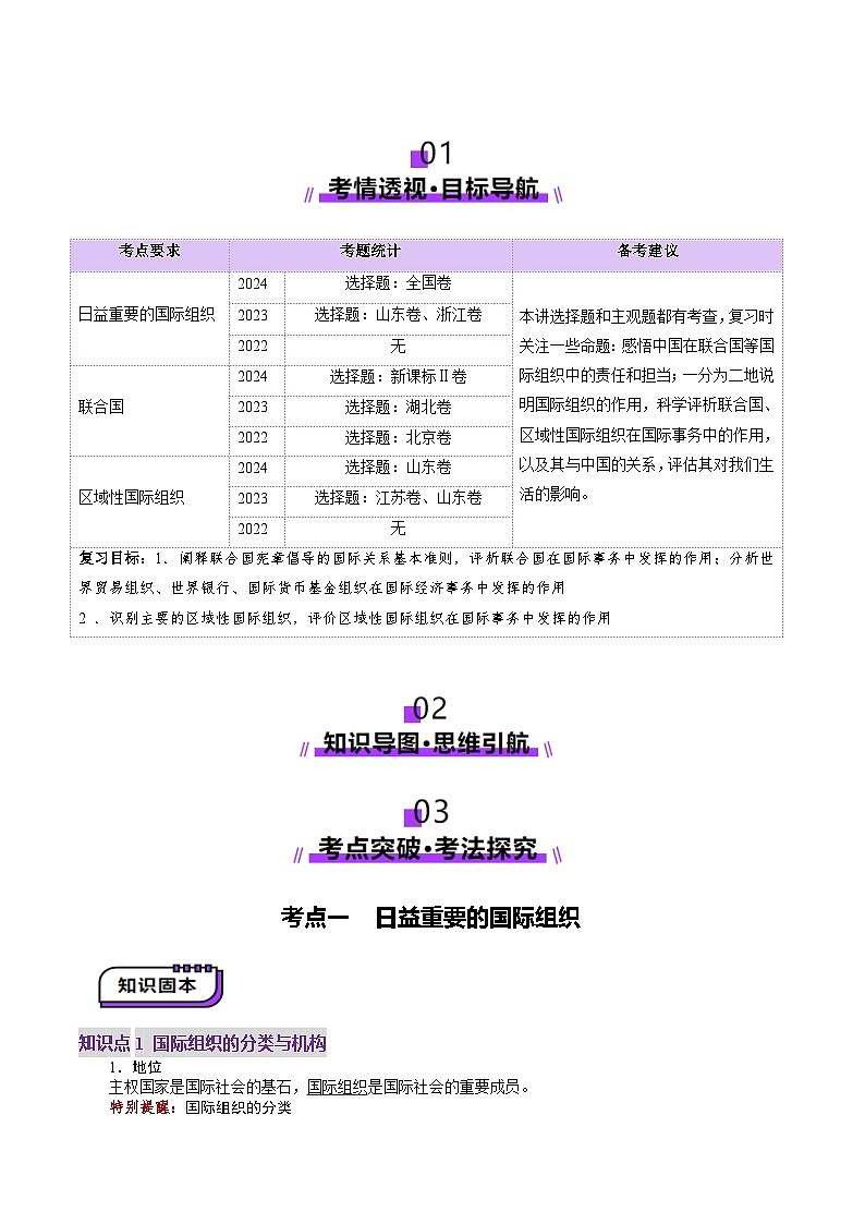 高考政治一轮-主要的国际组织(讲义)(解析版)第2页