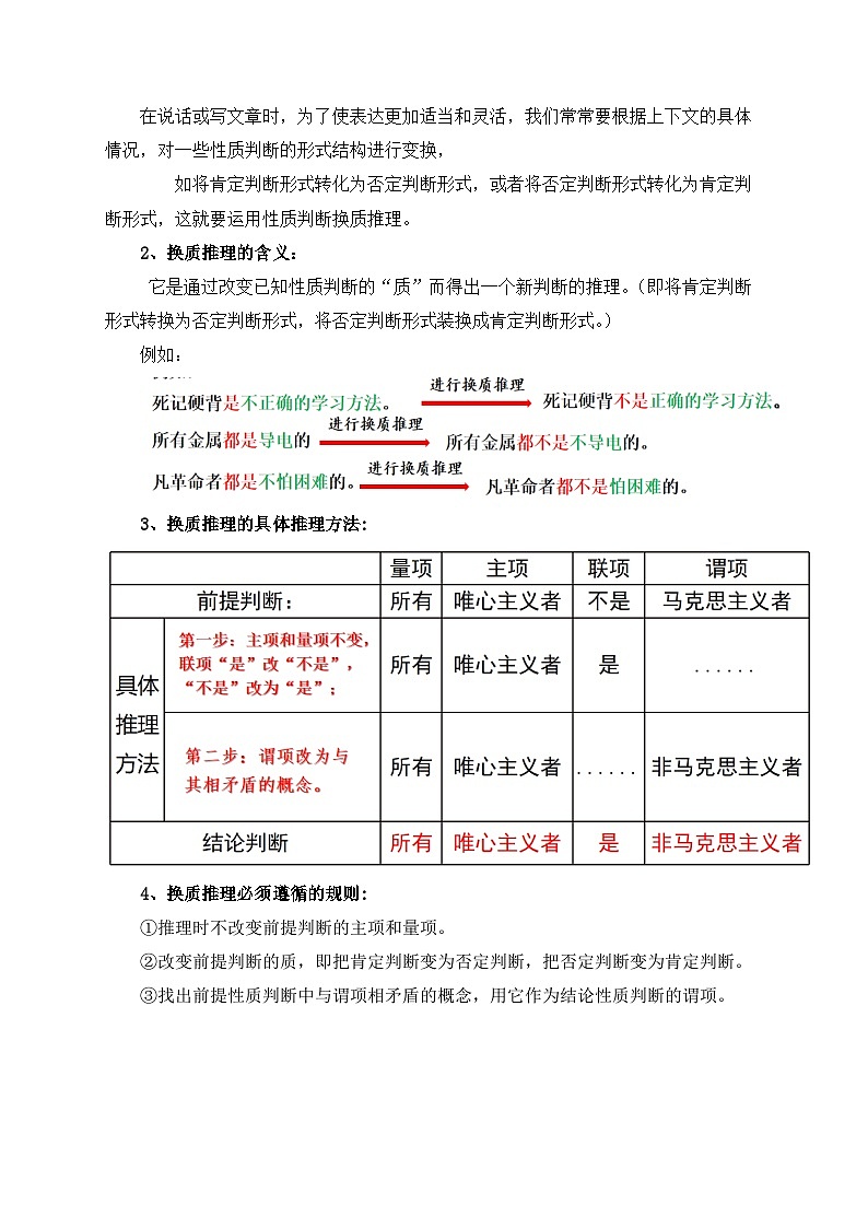 6.2简单判断的演绎推理方法 教学设计第3页
